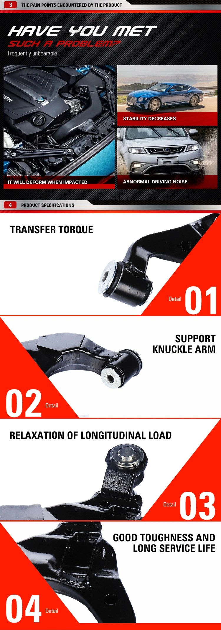 Kingsteel Wholesale Price Auto Car Parts Front Control Arms for Mazda Tribute Ep 2000-2007 OEM (ZZC1-34-310)